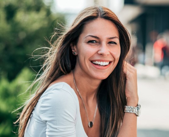 woman smiling